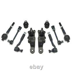 10 Pc Suspension Kit for Toyota Tundra Inner & Outer Tie Rod Ends Ball Joints