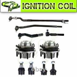 10 parts Wheel Hub Bearing Kit Tie Rod End Ball Joints Suspension Kits For Ford