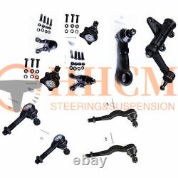 10PC Idler Piman Upper Lower Ball Joints Inner Outer Tie Rods Set Montero Sport