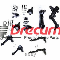 10PC Idler Piman Upper Lower Ball Joints Inner Outer Tie Rods Set Montero Sport