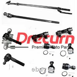 10Pcs Tie Rod & Ball Joint Kit For 1980- 1996 Ford F-150 Bronco 4WD