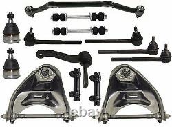 14 Pc Kit Front Upper Control Arm Ball Joints Inner & Outer Tie Rod Ends Center