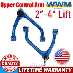 2-4'' Lift Kit Front Upper Control Arm Blue For 2007-2015 Chevy Silverado 1500