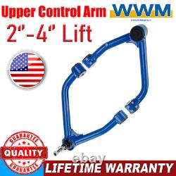 2-4'' Lift Kit Front Upper Control Arm Blue For 2007-2015 Chevy Silverado 1500