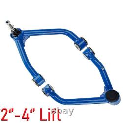 2-4'' Lift Kit Front Upper Control Arm Blue For 2007-2015 Chevy Silverado 1500