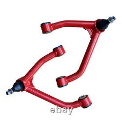 2-4 Lift Kit Tubular Upper Control Arm for 2007-2015 Chevy Silverado 1500 Red