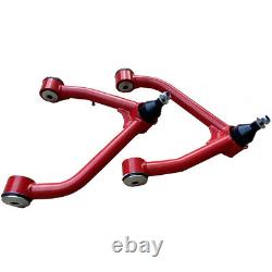 2-4 Lift Kit Tubular Upper Control Arm for 2007-2015 Chevy Silverado 1500 Red