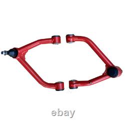 2-4 Lift Kit Tubular Upper Control Arm for 2007-2015 Chevy Silverado 1500 Red