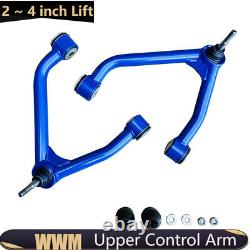 2pcs Front Upper Control Arm 2-4'' Lift Kit For 2007-2015 Chevy Silverado 1500