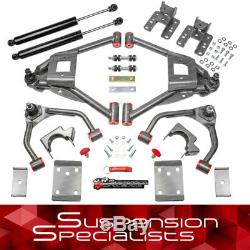 3-5 Drop Control Arm Lowering Kit with Shocks For 2007-2014 Chevy Silverado 2WD
