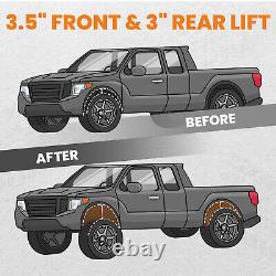 3.5 Front 3 inch Rear Level Lift Kit for Chevy Silverado 1500 4WD 07-18 6-Lug