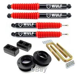 3 Front 2 Rear Lift Kit with WULF Shocks Fits 1999-2006 Chevy Silverado 1500 2WD