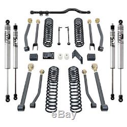 4.5 Lift Kit with Adj. Control Arms and Fox Shocks For 2007-2018 Jeep Wrangler JK