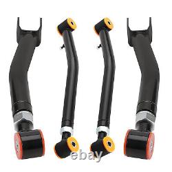 4x Front Upper & Lower Adjustable Control Arms For Jeep Wrangler JL JLU 2018+