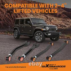 4x Front Upper & Lower Adjustable Control Arms For Jeep Wrangler JL JLU 2018+