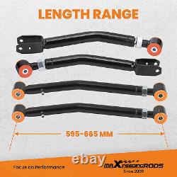 4x Front Upper & Lower Adjustable Control Arms For Jeep Wrangler JL JLU 2018+