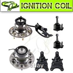 6 parts New Front Wheel Bearing Upper Lower Ball Joint Kit withABS Fits Colorado