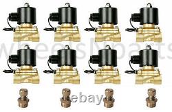 8 Brass 1/2npt Air Valves with Slow Down Fittings Air Bag Suspension System 12V