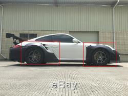 8PCS FRP Wheel Eyebrow Cover Body Kit for Porsche 911 997 2010-2012 Refit