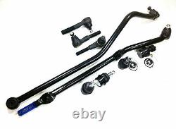 9 Piece Kit Drag Links Inner Tie Rod Ends Upper & Lower Ball Joints 2WD/4WD