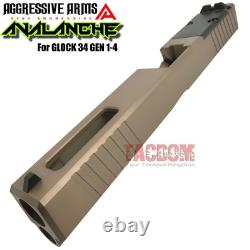 AGGRESSIVE ARMS AVALANCHE FDE COMPLETE PORTED SLIDE & PARTS For GL0CK 34 GEN 1-4