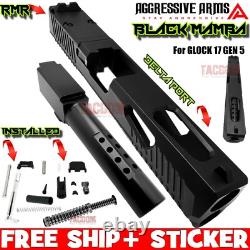 AGGRESSIVE ARMS BLACK MAMBA COMPLETE PORTED SLIDE BARREL For GLOCK 17 GEN 5