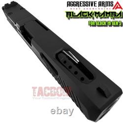 AGGRESSIVE ARMS BLACK MAMBA COMPLETE PORTED SLIDE BARREL For GLOCK 19 GEN 5