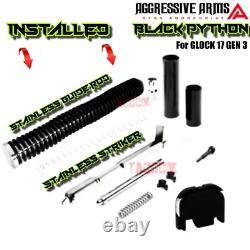 AGGRESSIVE ARMS BLACK PYTHON COMPLETE SCALES RMR SLIDE BARREL For GLOCK 17 GEN 3