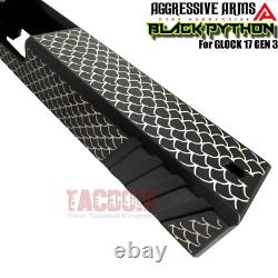 AGGRESSIVE ARMS BLACK PYTHON COMPLETE SCALES RMR SLIDE BARREL For GLOCK 17 GEN 3