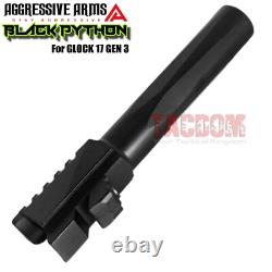 AGGRESSIVE ARMS BLACK PYTHON COMPLETE SCALES RMR SLIDE BARREL For GLOCK 17 GEN 3