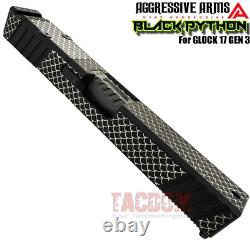 AGGRESSIVE ARMS BLACK PYTHON COMPLETE SCALES RMR SLIDE BARREL For GLOCK 17 GEN 3