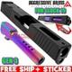 AGGRESSIVE ARMS Black PVD RMR SLIDE & RAINBOW PORTED Barrel For Glok 19 GEN 3 US