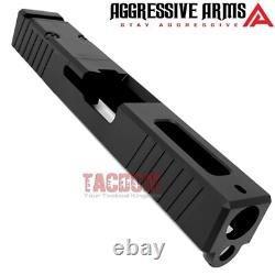 AGGRESSIVE ARMS Black PVD RMR SLIDE & RAINBOW PORTED Barrel For Glok 19 GEN 3 US