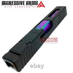 AGGRESSIVE ARMS Black PVD RMR SLIDE & RAINBOW PORTED Barrel For Glok 19 GEN 3 US