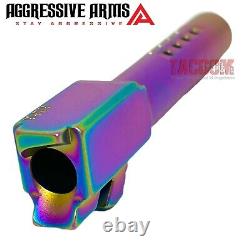 AGGRESSIVE ARMS CHAMELEON RMR SLIDE & RAINBOW PORTED Barrel For GL0CK 19 GEN 3