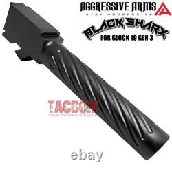AGGRESSIVE ARMS COMPLETE DEFENSE SLIDE For GLOCK 19 GEN 3 BLK SHARX BARREL PARTS