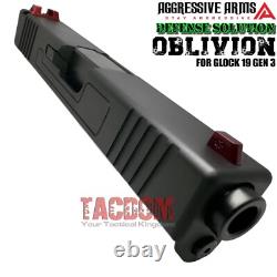 AGGRESSIVE ARMS COMPLETE DEFENSE SLIDE For GLOCK 19 GEN 3 OBLIVION BARREL PARTS