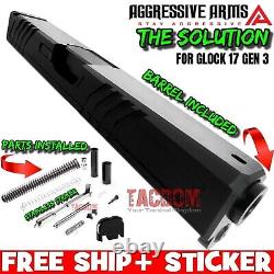 AGGRESSIVE ARMS COMPLETE GRIP SLIDE SOLUTION A For GLOCK 17 GEN 3 + BARREL