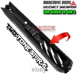 AGGRESSIVE ARMS COMPLETE SLIDE SECRET For GLOCK 19 GEN 3 SPIRAL BARREL + PARTS