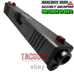 AGGRESSIVE ARMS COMPLETE SLIDE SECRET For GLOCK 19 GEN 3 SPIRAL BARREL + PARTS