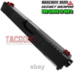 AGGRESSIVE ARMS COMPLETE SLIDE SECRET For GLOCK 19 GEN 3 SPIRAL BARREL + PARTS
