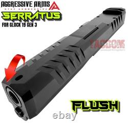 AGGRESSIVE ARMS COMPLETE SLIDE SERRATUS For GLOCK 19 GEN 3 RMR SPIRAL BARREL