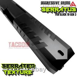 AGGRESSIVE ARMS COMPLETE SLIDE SERRATUS For GLOCK 19 GEN 3 RMR SPIRAL BARREL