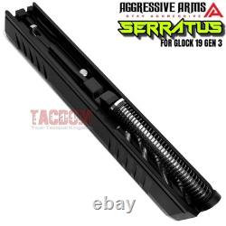 AGGRESSIVE ARMS COMPLETE SLIDE SERRATUS For GLOCK 19 GEN 3 RMR SPIRAL BARREL