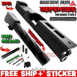 AGGRESSIVE ARMS DEFENDER COMPLETE SLIDE + SPIRAL Barrel + PARTS For GLOCK 17 G3