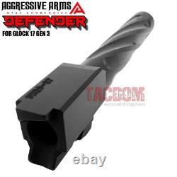 AGGRESSIVE ARMS DEFENDER COMPLETE SLIDE + SPIRAL Barrel + PARTS For GLOCK 17 G3