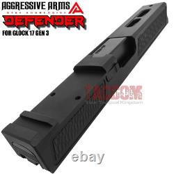 AGGRESSIVE ARMS DEFENDER COMPLETE SLIDE + SPIRAL Barrel + PARTS For GLOCK 17 G3