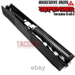 AGGRESSIVE ARMS DEFENDER COMPLETE SLIDE + SPIRAL Barrel + PARTS For GLOCK 19 G3