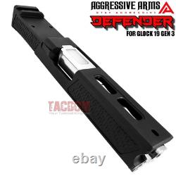 AGGRESSIVE ARMS DEFENDER COMPLETE SLIDE + SPIRAL Barrel + PARTS For GLOCK 19 G3