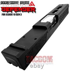 AGGRESSIVE ARMS DEFENDER COMPLETE SLIDE + SPIRAL Barrel + PARTS For GLOCK 19 G3